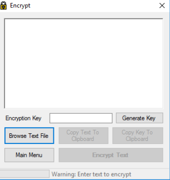Image 1 showing the encryption UI.